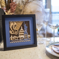 STEREOWOOD America Multi-Layer Wooden Wall Art, Creative Gifts, Laser Cut - Thumbnail 2