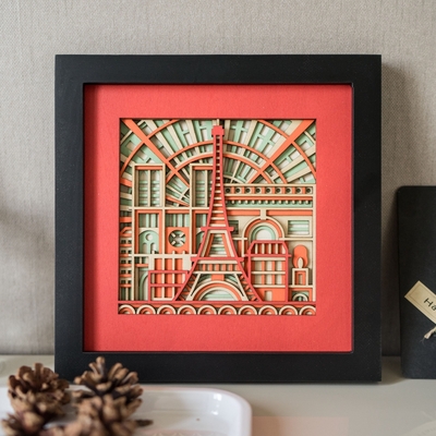 Stereowood france multi-layer wooden wall art, creative gifts, laser cut