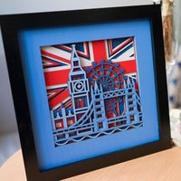 STEREOWOOD England Multi-Layer Wooden Wall Art, Creative Gifts, Laser Cut - Thumbnail 6