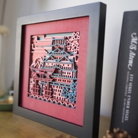 STEREOWOOD Japan Multi-Layer Wooden Wall Art, Creative Gifts, Laser Cut - Thumbnail 1