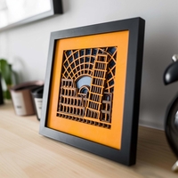 STEREOWOOD Italy Multi-Layer Wooden Wall Art, Creative Gifts, Laser Cut - Thumbnail 5