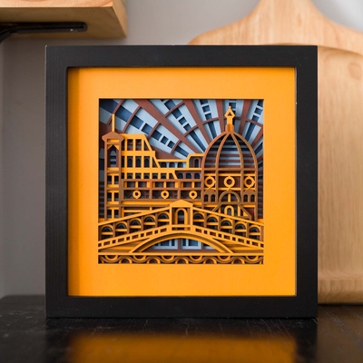 Stereowood italy multi-layer wooden wall art, creative gifts, laser cut