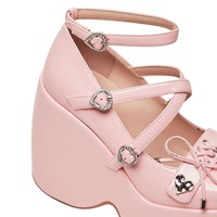 Cute Love Heart Strapy Wedges - Thumbnail 3