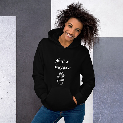 Funny 'not a hugger' hoodie unisex