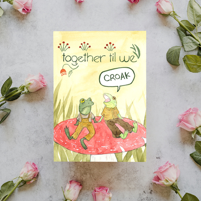 Anniversary card with loving frogs - Thumbnail 1