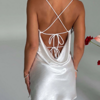 Elegant Temperament Solid Color Women'S Sling Dress - Thumbnail 1