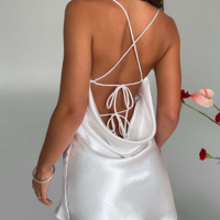 Elegant Temperament Solid Color Women'S Sling Dress - Thumbnail 2