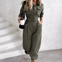 Long Sleeve Women'S Casual Jumpsuit - Thumbnail 1