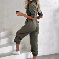 Long Sleeve Women'S Casual Jumpsuit - Thumbnail 3