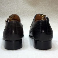 Pointed toe casual slip-on monk men's leather shoes 2 colors - Thumbnail 4