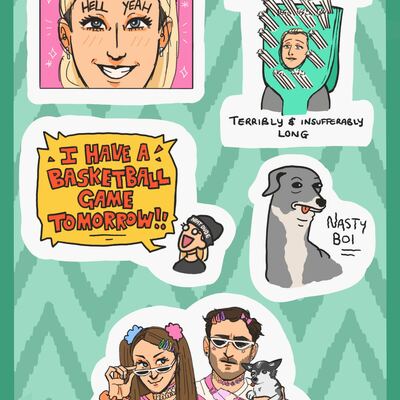 Jenna marbles sticker sheet - Thumbnail 1