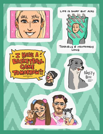 Jenna Marbles Sticker Sheet