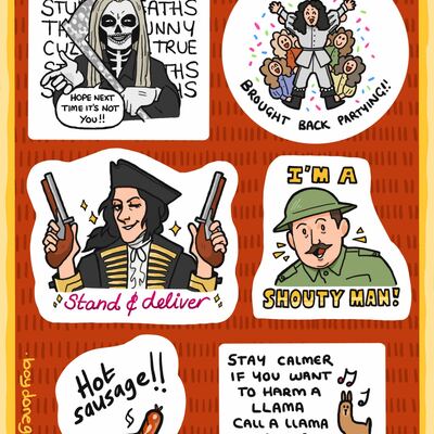 Horrible histories sticker sheet