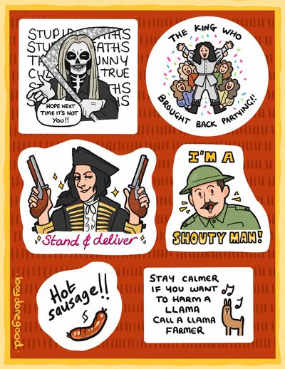 Horrible Histories Sticker Sheet