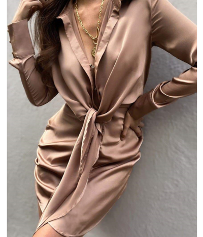 V-Neck Fashion Sexy Long Sleeve Dress