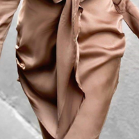 V-Neck Fashion Sexy Long Sleeve Dress - Thumbnail 2