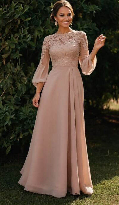 Elegant Pink Lace Mother Of The Bride/ Groom Dresses Formal Evening Dress