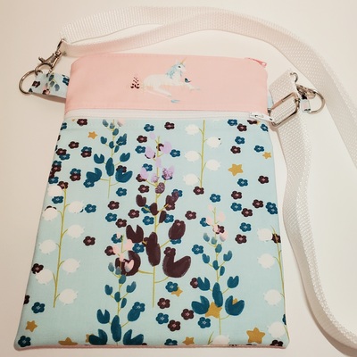 Painted unicorn crossbody bag