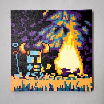 Shovel knight's campfire