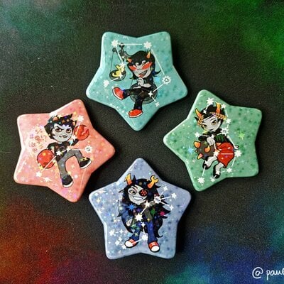 Homestuck - troll star pin