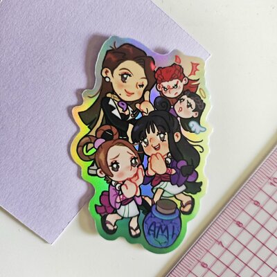 Ace attorney - fey family sticker