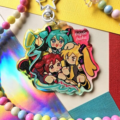 Vocaloid - triple baka keychain