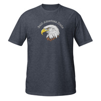 Bald American Dude Short-Sleeve Unisex T-Shirt Patriotic Eagle USA America Hair - Thumbnail 2