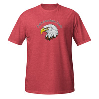 Bald American Dude Short-Sleeve Unisex T-Shirt Patriotic Eagle USA America Hair - Thumbnail 8