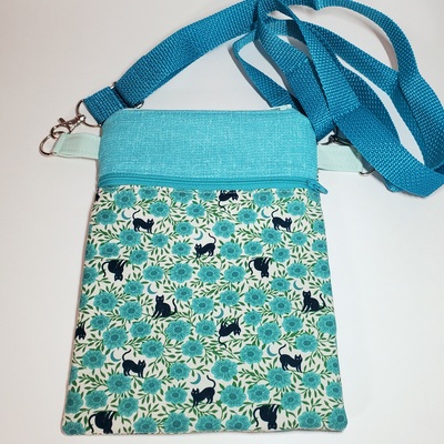 Flower cats crossbody bag