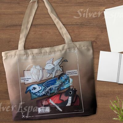 Items for the journey tote bag
