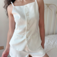 Sleeveless vest top with mini shorts - Thumbnail 2