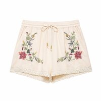 Fashionable embroidered top and casual shorts - Thumbnail 7