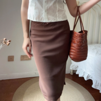 Retro preppy style contrasting color plaid mesh skirt - Thumbnail 1