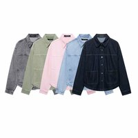 Fashionable patchwork denim jacket - Thumbnail 5