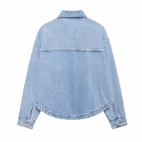 Fashionable patchwork denim jacket - Thumbnail 2