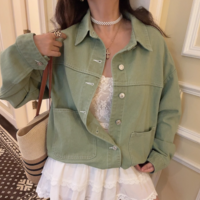 Fashionable patchwork denim jacket - Thumbnail 1