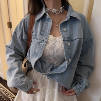 Fashionable patchwork denim jacket - Thumbnail 4