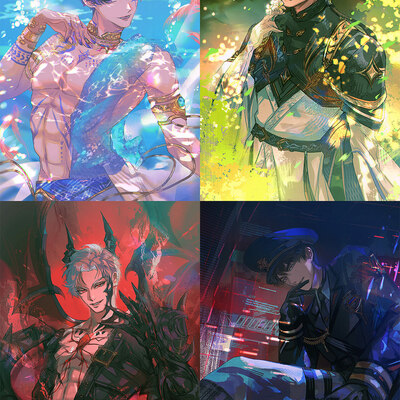 Lads a4 prints - rafayel, zayne,  sylus, caleb