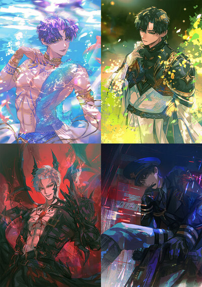 LADS A4 Prints - Rafayel, Zayne,  Sylus, Caleb