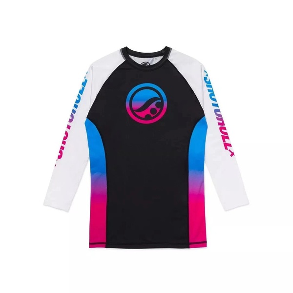 Hot Sale Custom Premium Design Shoyoroll Retro Gradient Rash Guard LS with Short