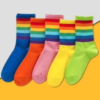 COLORFUL RAINBOW SOCKS SET/5 PCS - Thumbnail 2