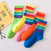 COLORFUL RAINBOW SOCKS SET/5 PCS - Thumbnail 3