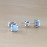 BOXED GIFT SET/Sterling Silver White Opal Heart Pendant & Chain/Opal Heart Necklace UK/Opal Jewellery/Opal Jewelry/October Birthstone - Thumbnail 4