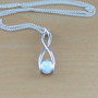 925 White Opal Pendant & 18" Silver Chain/White Opal Necklace/Opal Jewellery/Opal Jewelry/Opal Jewelery/October Birthstone/Opal Gemstone/925-3