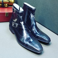 Crafted Leather Classic Black Leather Buckle Strap Jodhpur Boots  - Thumbnail 3