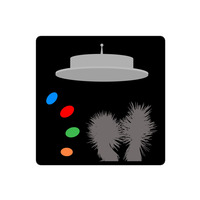 UFO Vinyl Sticker - Thumbnail 1