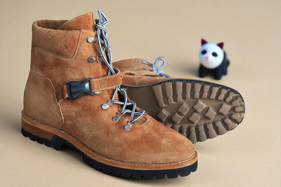 Crafted Leather Classic Men Brown Suede Leather Vibram Sole Ankle Dress Boot