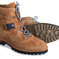 Crafted Leather Classic Men Brown Suede Leather Vibram Sole Ankle Dress Boot - Thumbnail 2