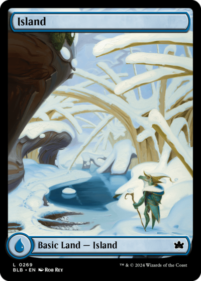 Island, Winter - Artist Proof, MTG Bloomburrow