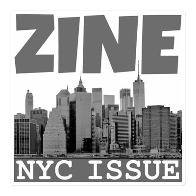 Zine new york vinyl sticker